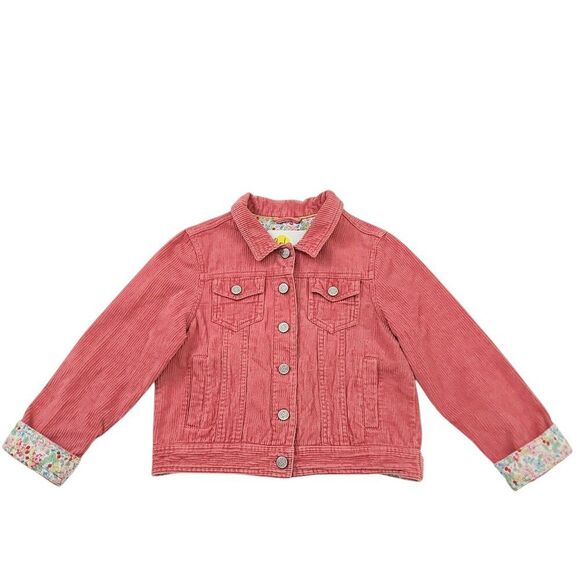 Boden Corduroy Jacket Girls 9-10Y Pink Button Up 100% Cotton Casual - Picture 3 of 13